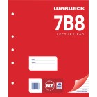 Warwick 7B8 Lecture Pad Punched 7mm Ruled A4 75 Leaf image