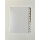 Indices Printed Numbers 1-10 A5 White Set 10 image