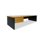Delta Straight Desk w/ Drawers 1500Wx800Dmm Beech Top / Charcoal Frame  image