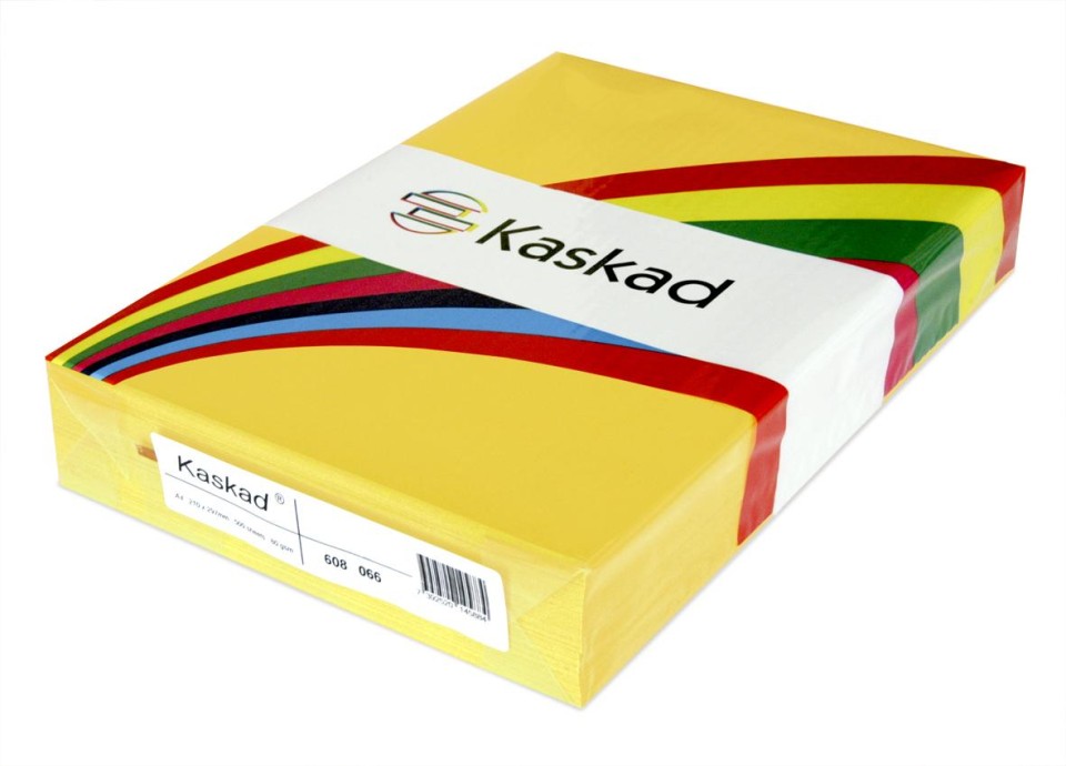 Kaskad Colour Paper A4 80gsm Goldcrest Yellow Ream 500