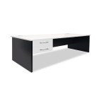 Sonic Straight Desk w/ Drawers 1500Wx800Dmm White Top / Charcoal Frame image