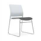 Soho Chair With Seat Pad White Shell / Chrome Frame image