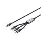 Unitek 1.5m 20w 3in1 Usb-c Data & Charge Cable With Usb-c Lightning & Micro Usb Connectors image