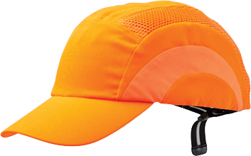 Prochoice Bcfo High Visibility Bump Cap Fluoro Orange Standard Peak Each