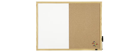 Quartet Whiteboard And Corkboard Pine Frame 600x900mm