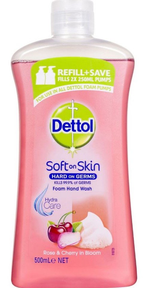 Dettol Antibacterial Foaming Hand Wash Rose And Cherry Refill 500ml 