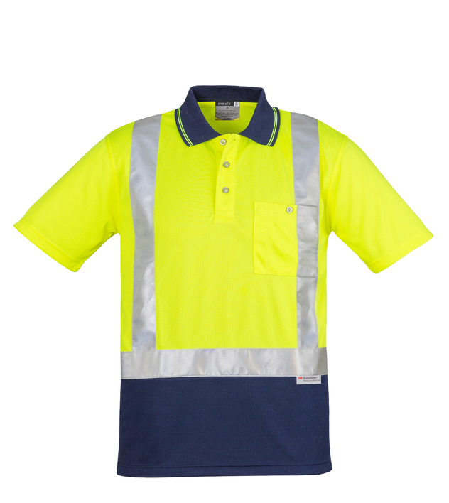 Fashion Biz Day/Night Two Tone Polo S/S Yellow/Navy