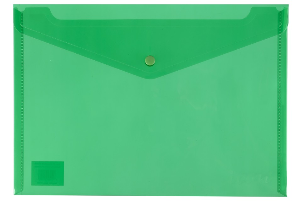 Icon Polyprop Document Wallet A4 Button Closure Green Each