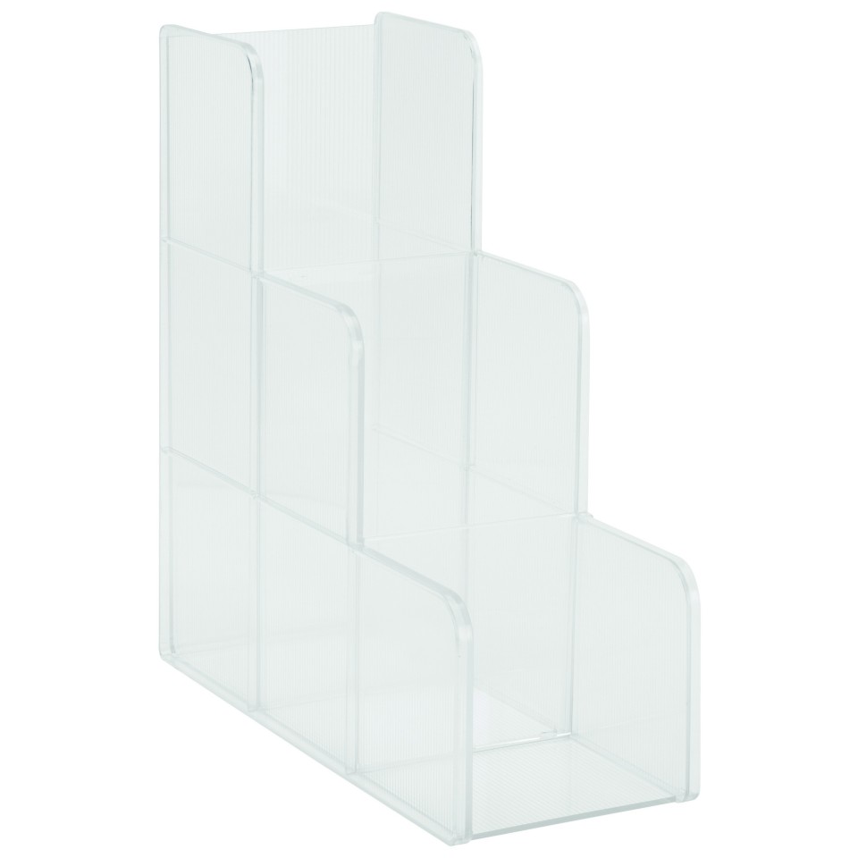 Esselte Storage Shelf 3 Compartment Clear