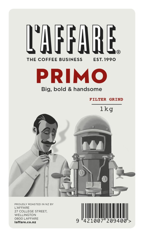L'affare Primo Coffee Plunger & Filter Grind 1kg