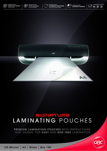 GBC Laminating Pouches A4 125 Micron Pack 100