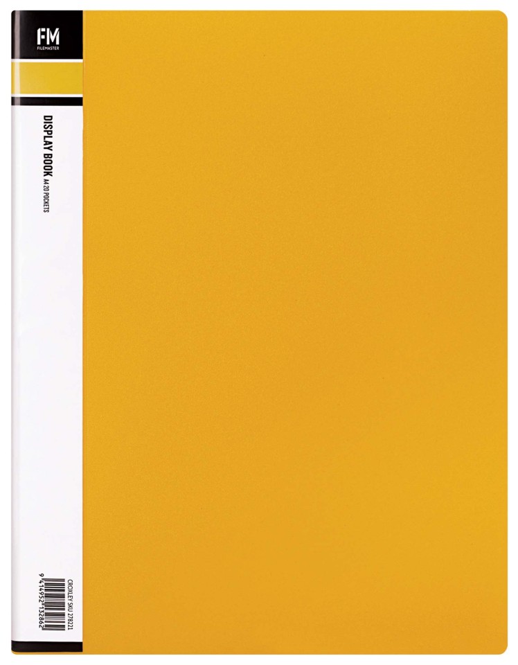 Icon Display Book A4 20 Pockets Yellow