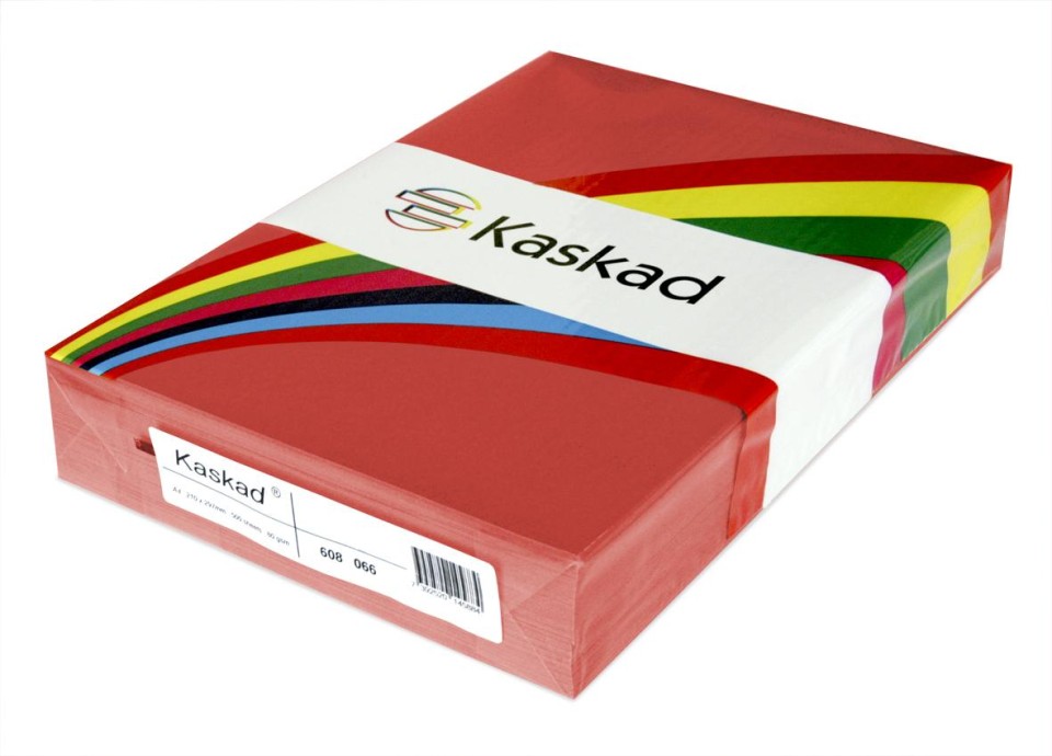Kaskad Colour Paper 225gsm A4 Robin Red Pack 100