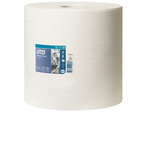 Tork W1 and W2 Advanced Combi Roll Wiper 1 Ply White 1150 Wipers per Roll 131135 Carton 2