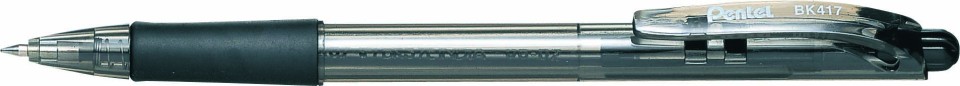 Pentel Wow Ballpoint Pen Retractable BK417 0.7mm Black Box 12