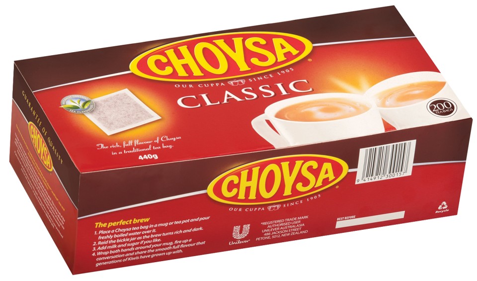 Choysa Classic Tea Bags Tagless Black Tea 440g Box 200