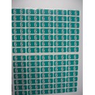 Filecorp C-Ezi Numeric Lateral Labels Mini Number 6 12mm Sheet 70 image