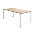 Novah Meeting Table - White Frame / Autumn Oak Top 1800x900 image