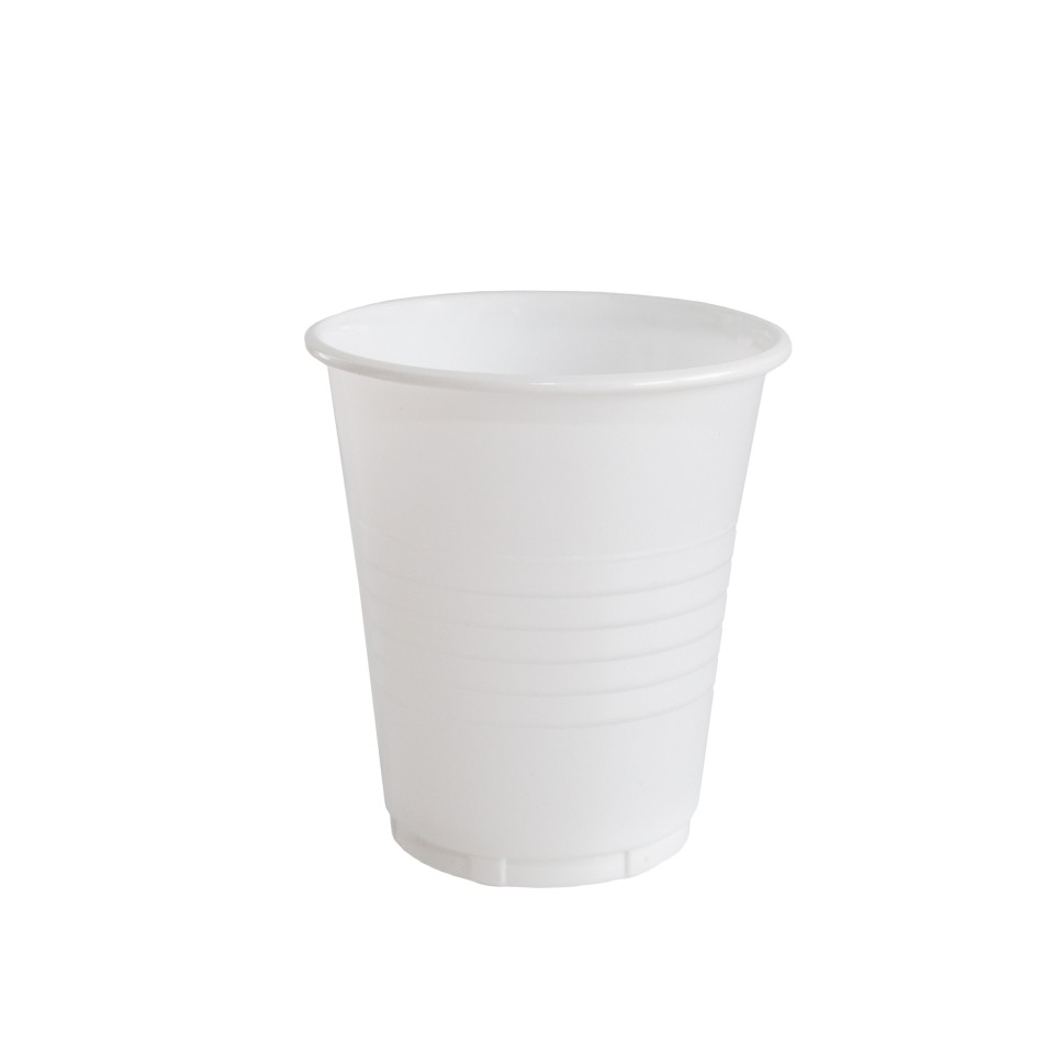 Huhtamaki Plastic Cup 170ml White Box 1000