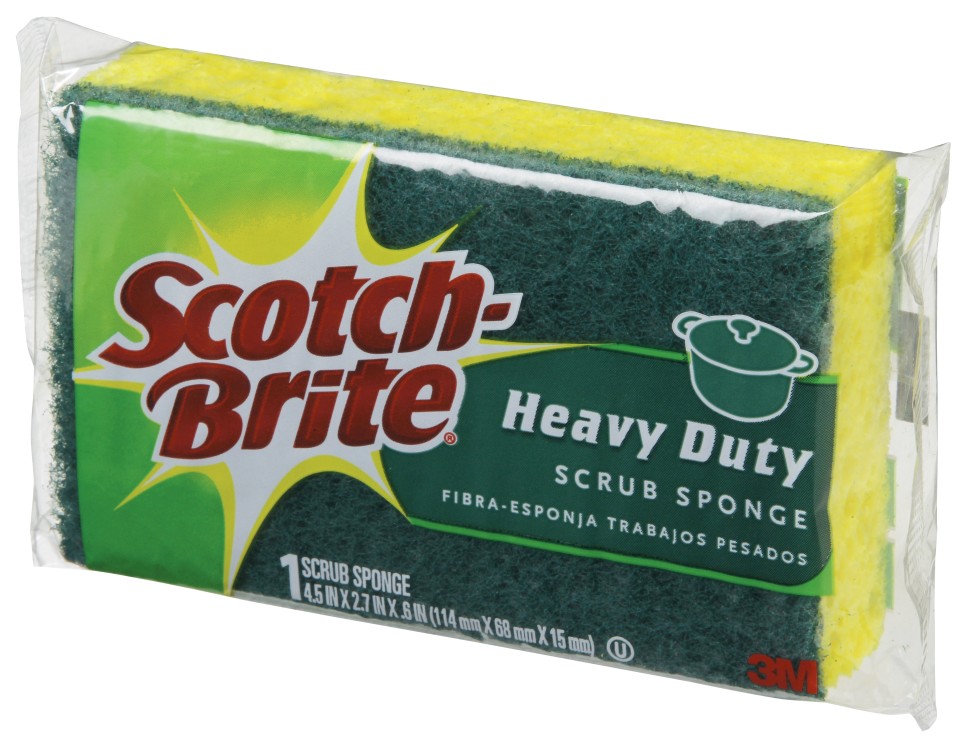 Scotch-Brite Green & Yellow Heavy Duty Kitchen Scrubbing Sponge