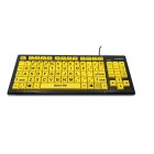 Accuratus Vision Assist Keyboard Wired Black Yellow image