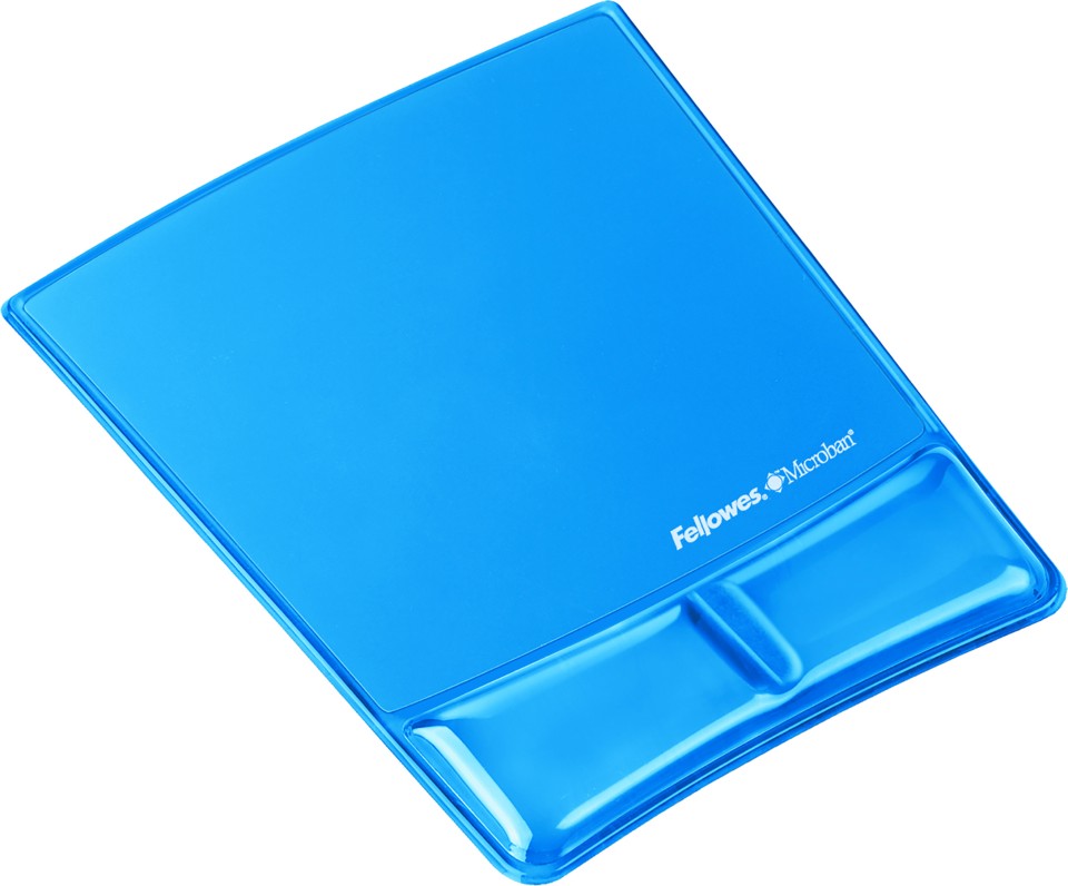 Fellowes Wrist Rest Mousepad Clear Blue