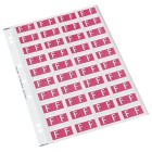 Codafile Lateral File Labels Alpha Letter F 25mm Sheet 40 image