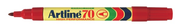 Artline 70 Permanent Marker Bullet 1.5mm Red