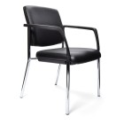 Lindis Visitor Chair With Arms Black PU image