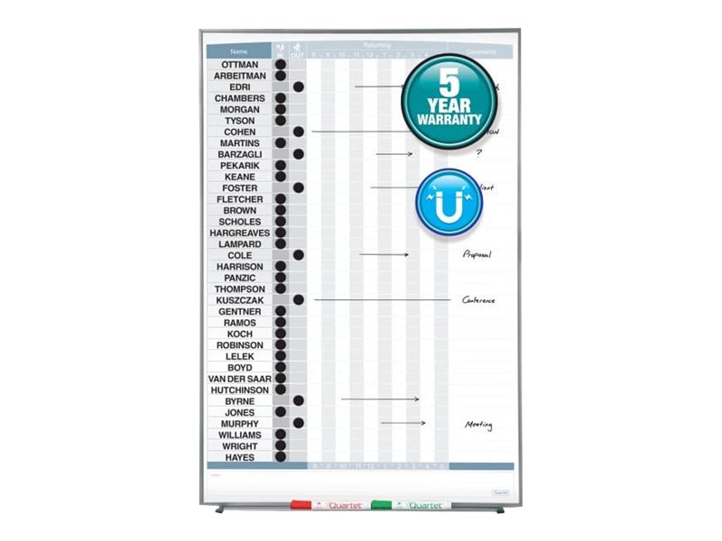 Quartet Matrix In/Out Whiteboard 865 x 580mm