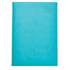 Ambassador 2024 Lexington Soft Touch Hardcover Diary A4 Day To Page Teal image