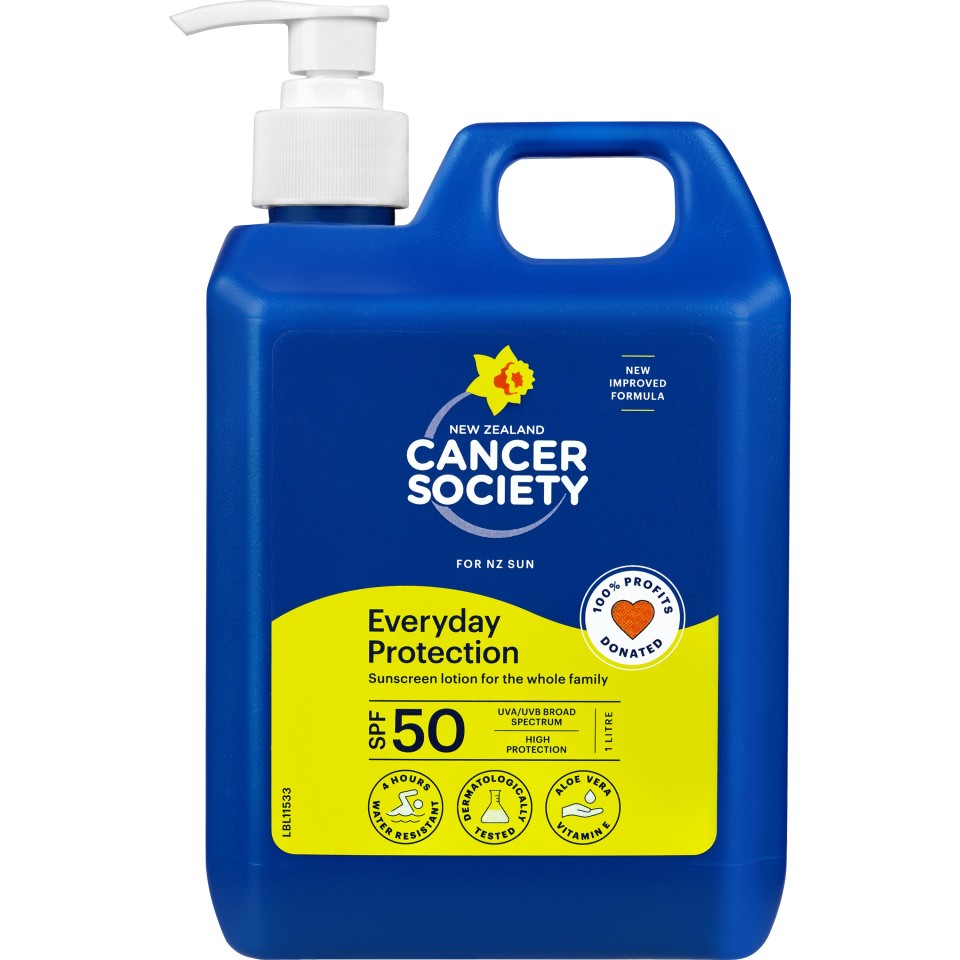 Cancer Society Sunscreen SPF 50 1 Litre
