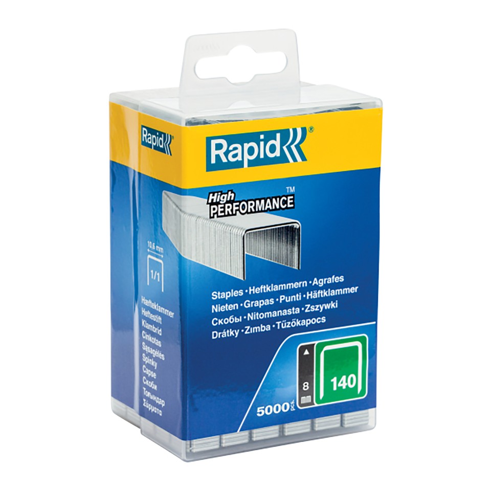 Rapid No. 140/8 Staples Flatwire Box 5000