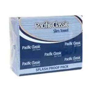 Pacific Classic Slim Towel Blue 200 Sheets per Pack SC100B Carton of 18