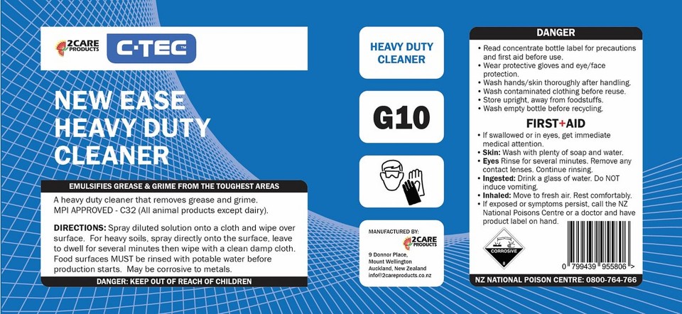 C-TEC New Ease Degreaser Label - sheet of 3