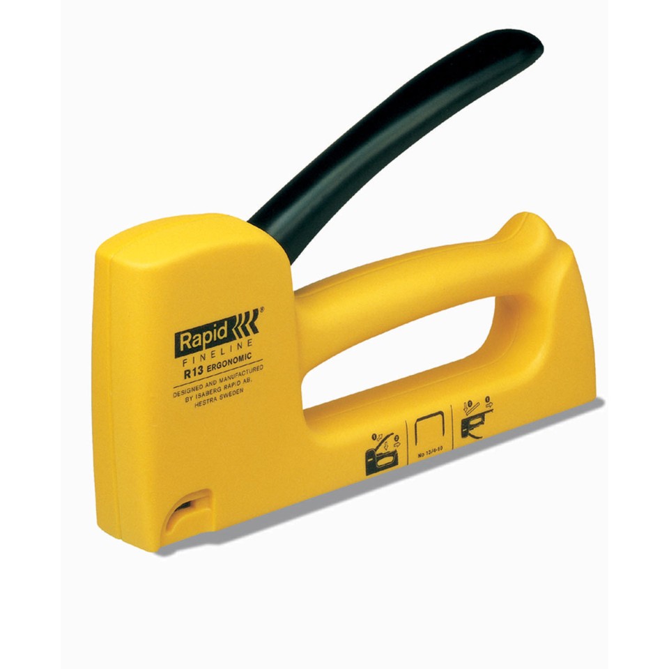 Rapid Staple Tacker Ergonomic Plastic R13E Yellow