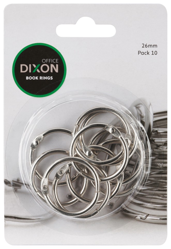 Dixon Book Rings 26mm Pack 10