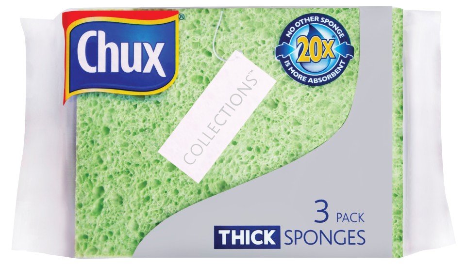 Chux Collection Thick Sponges Assorted Colours