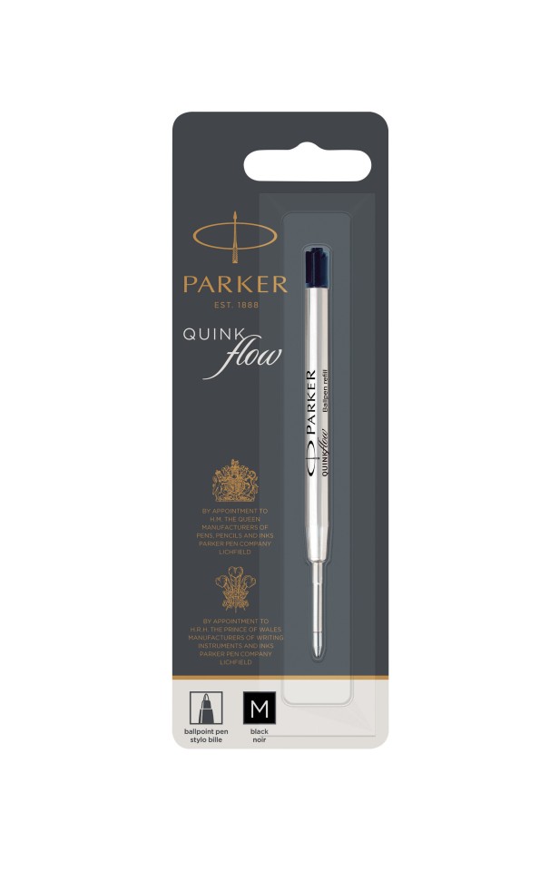 Parker Ballpoint Refill Black Medium 1.0mm