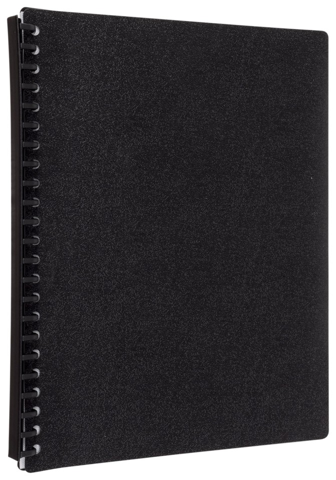 Icon Display Book Refillable A4 20 Pockets Black