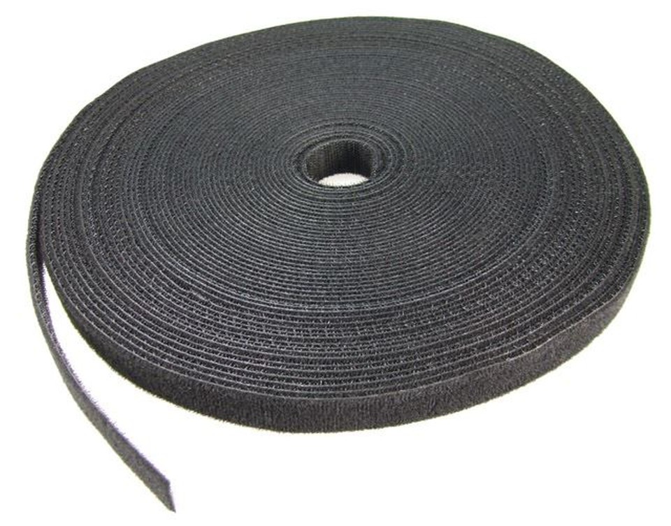 Dynamix Velcro Hook And Loop Roll 20m X 25mm Black