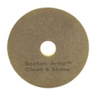Scotch-Brite Clean and Shine Low Speed Floor Pad Yellow and Grey 400mm Carton of 5 XE006001129 image