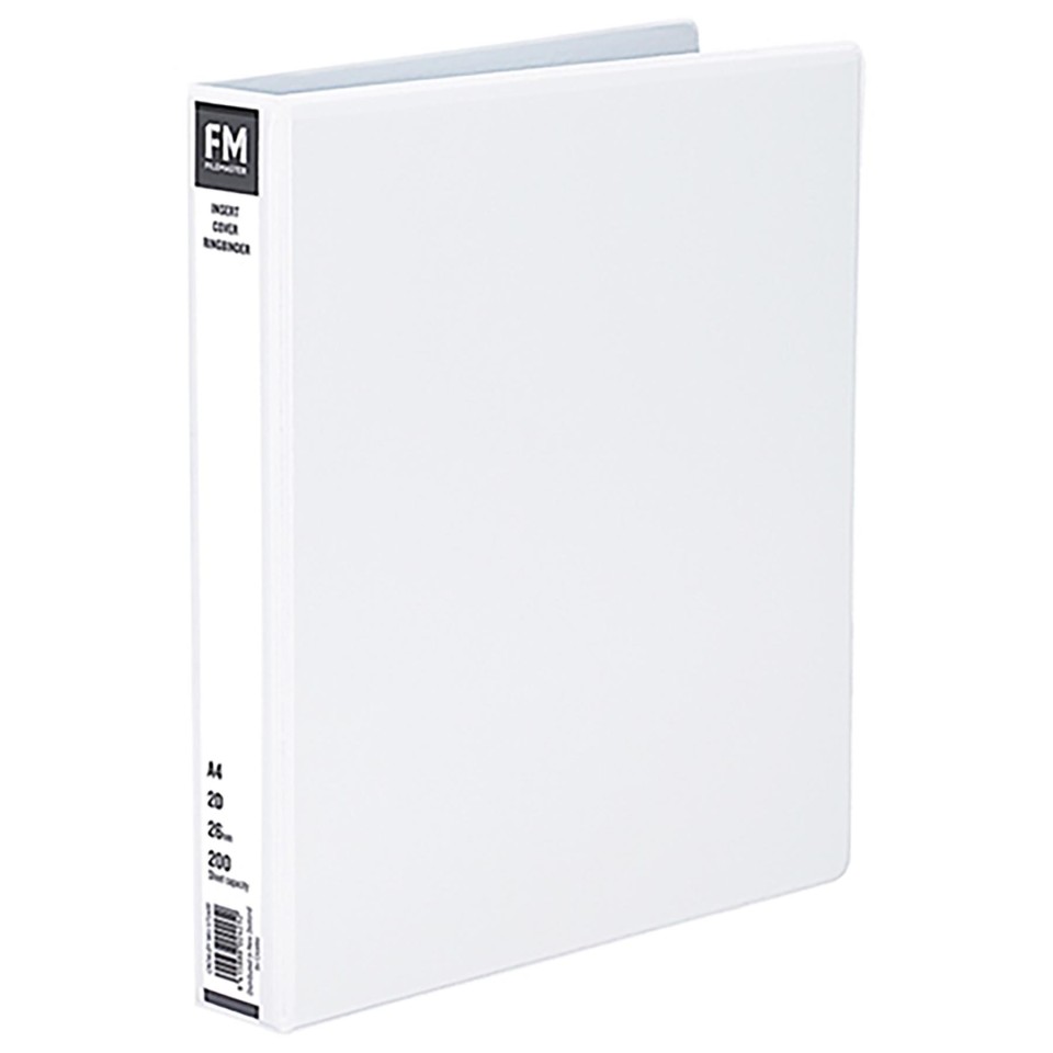 FM Insert Binder Polyprop A4 2D 26mm White