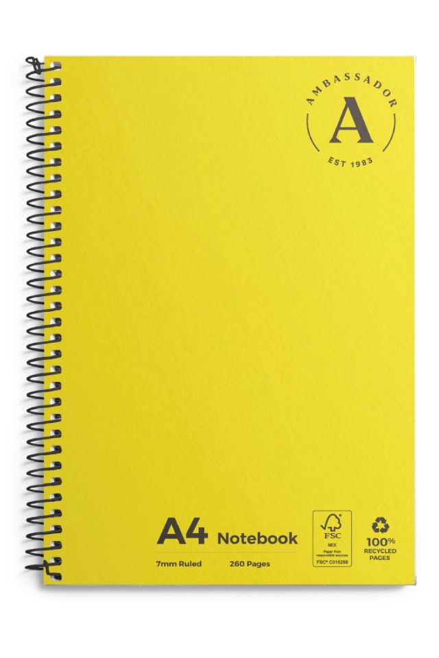 Ambassador Spiral Notebook Ruled A4 260 Page