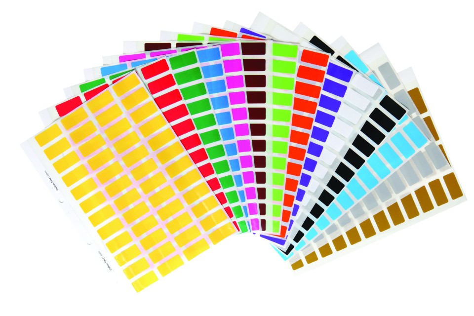 Filecorp ColourFind Lateral File Labels 19mm Colour Brown Sheet 48