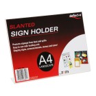 Deflecto Sign/Menu Holder Slanted Landscape A4 Clear image