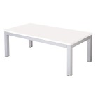 Cubit Coffee Table 1200Wx600Dmm White Top / Silver Frame image