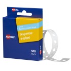 Avery Reinforcement Ring Stickers Dispenser 934241 13mm Clear Pack 500 Labels image