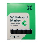 NXP Whiteboard Marker Recycled Bullet Tip 1.5-3.0mm Black image