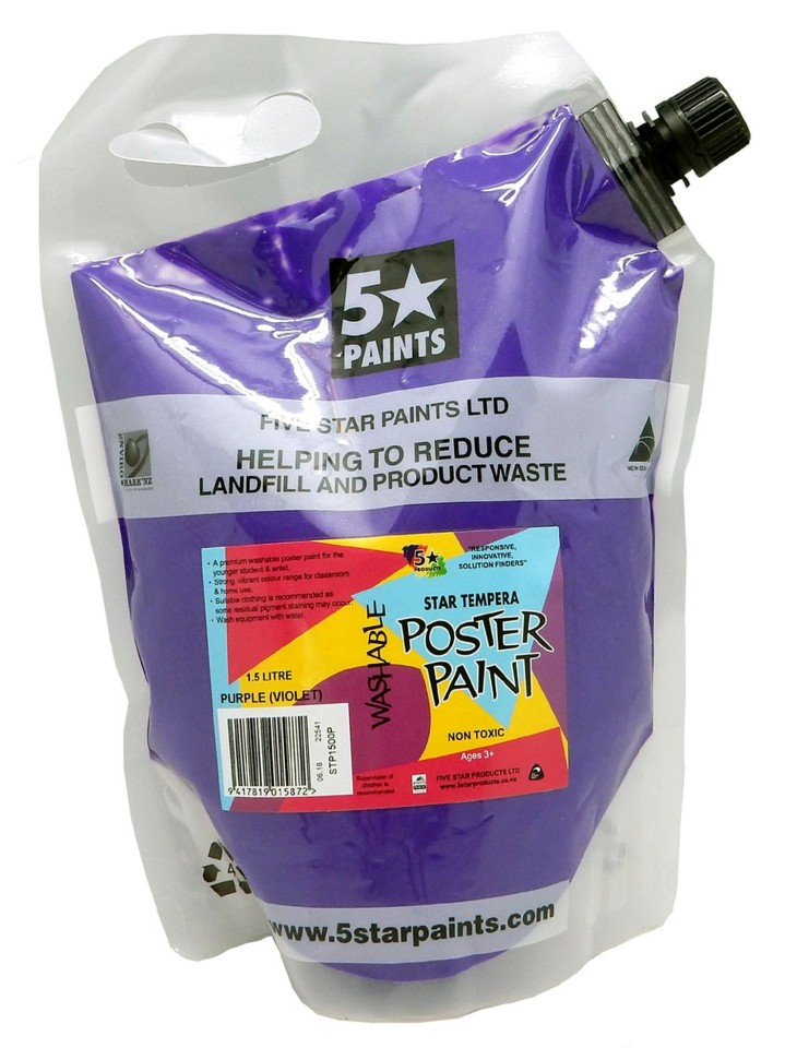 5 Star Tempera Paint 1.5 Litre